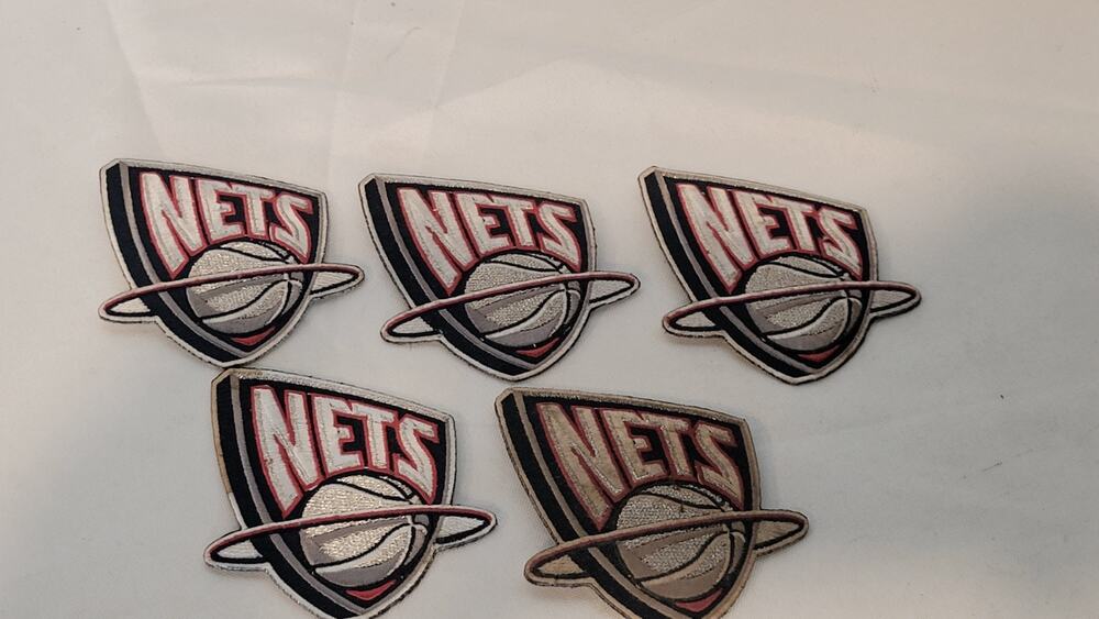 Vintage New Jersey Nets Embroidered Patch Lot of 5 NBA Basketball Iron-On/Sew-On